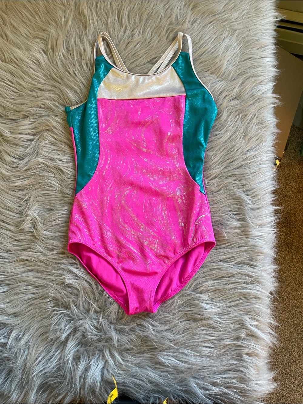 Capezio Teal and Hot Pink Dance Leotard
